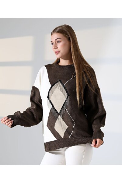 REDMİNA fashion سترة نسائية كبيرة الحجم بنمط هندسي