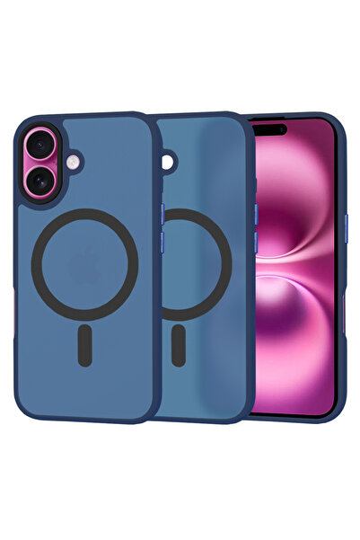 Techsuit Husa iPhone 16 Plus HaloFrost MagSafe Series, bleumarin