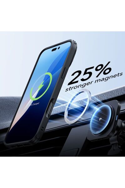 ESR [360° Package] iPhone 16 Pro Max Classic Hybrid HaloLock Kickstand Case + Film, Frost Black
