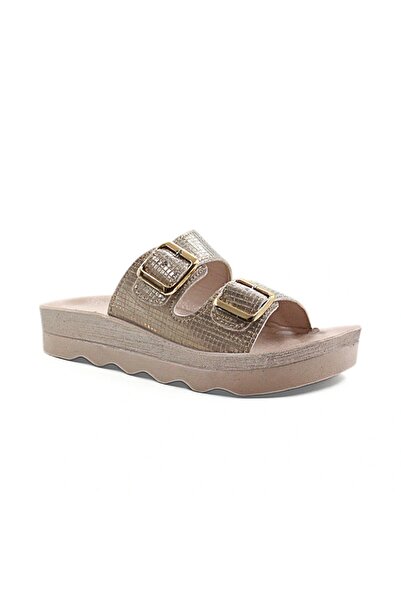 Ayder Kadın Çift Tokalı Ortopedik Comfort Terlik