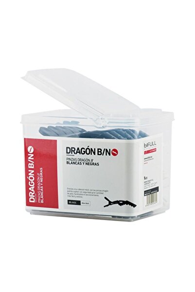 Bifull Κλιπ μαλλιών με σχέδιο δράκου - Μαύρο και άσπρο 11,5cm 25 τεμάχια -