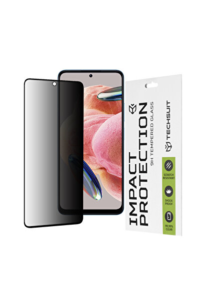 Techsuit Folie sticla Xiaomi Redmi Note 12 4G 111D Privacy Full Glue, negru