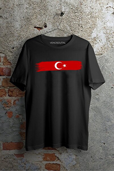 venüsdijital تي شيرت مطبوع عليه علم تركيا لكرة القدم والمنتخب الوطني بتصميم ن...