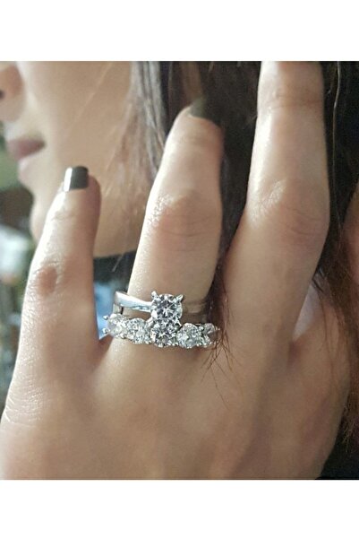 Shiklik MODA خاتم نسائي من حجر الكريستال لتكملة أناقتك