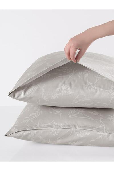 Karna Home Μαξιλαροθήκες 2 τεμαχίων σατέν με κομψή εκτύπωση