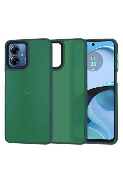 Techsuit Husa Motorola Moto G14 HaloFrost Series, verde inchis