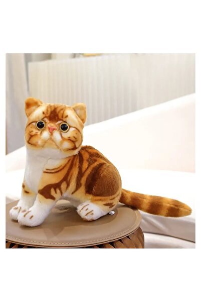 OEM Pisicuta de plus, miauna, maro/alb, 27 cm