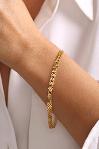 cicekartstudio Yüksek Kalite Çelik Kadın Bilezik – Altın Renk,6 Ay Garantili,...