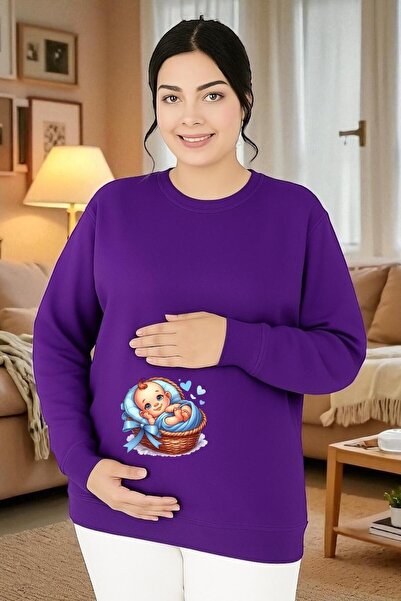 E-ROMA SWEATSHIRT DE MATERNITATE IMPRIMAT