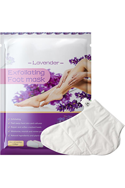 NOVA KISS Mască exfoliantă pentru picioare cu lavandă, repară călcâiele crăpate