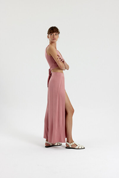 Simple Co. Soft Skin Touch Aera Slit Trousers Skirt