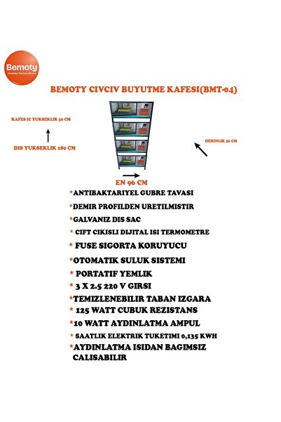 BEMOTY CIVCIV BUYUTME KAFESI 4 KATLI BMT-04
