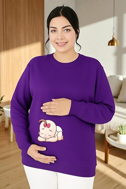 E-ROMA SWEATSHIRT DE MATERNITATE IMPRIMAT