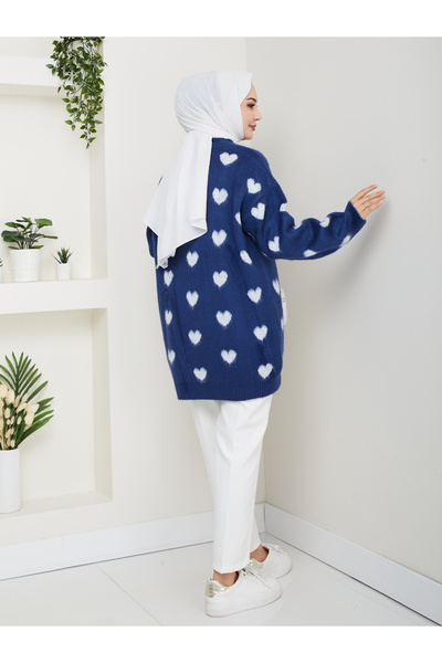 Kirazgym Tricotaj cu model de inimă Yumoş ip Pulover tunică