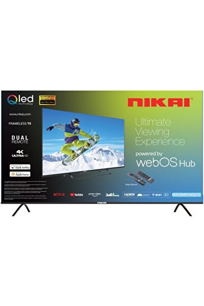 Nikai تلفزيون QLED WebOS 4K الذكي فائق الدقة مقاس 50 بوصة