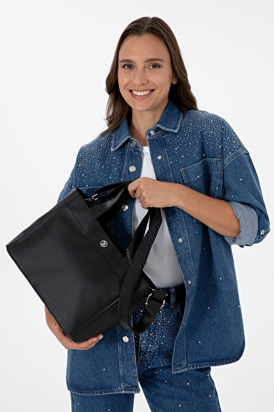 U.S. Polo Assn. Kadın Siyah Kol Çantası 50317808-VR046