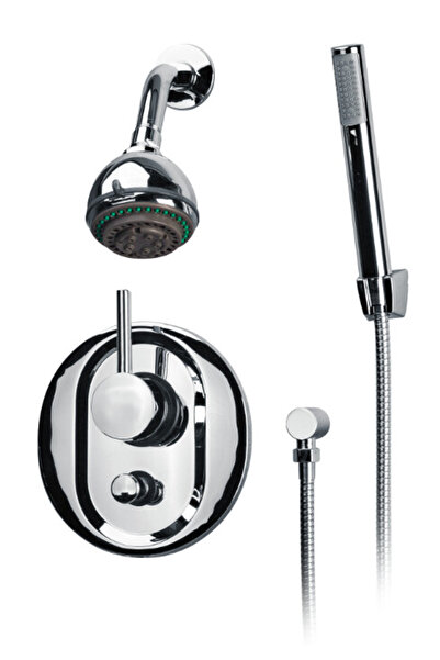 Evotools Baterie de duș cu 2 capete, fixă/mobilă, încastrată 5001 - Lungime b...