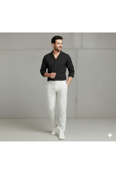 dwnwear Trend Men's Crepe Fabric Shirt Pants Set |   Seasonal & Comfortable |   Modern