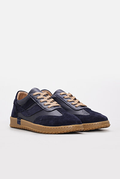 Ayakkabıhane Genuine Suede Leather Inside and Out Navy Blue Women's Casual Daily Shoes Ah082462612109