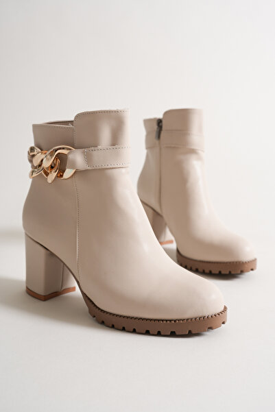 sv savves حذاء نسائي بكعب مزين بسلسلة – مناسب للإطلالات اليومية الأنيقة والشتاء