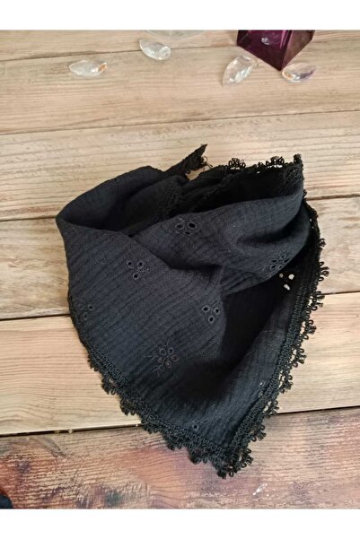 Mufincollection Παιδική μπαντάνα από ύφασμα μουσελίνας με κέντημα |   60x30 ε...