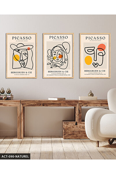 CeSht Picasso Berggruen & Cie 3-dijelna slika u drvenom okviru
