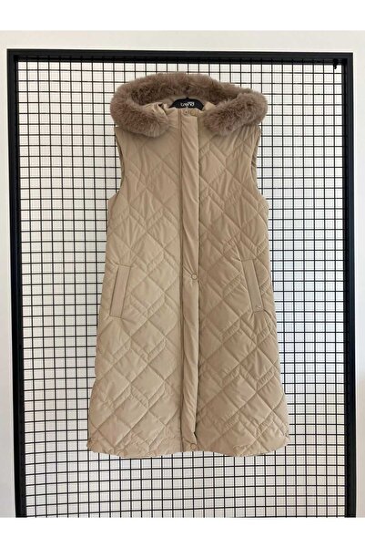 Armine TREND New Season Fur Hooded Detachable Hood Puffer Vest
