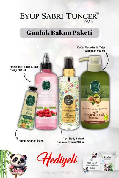 Eyüp Sabri Tuncer Summer Dream Vücut Spreyi, Frambuaz Tonik, Macadamia Şampua...