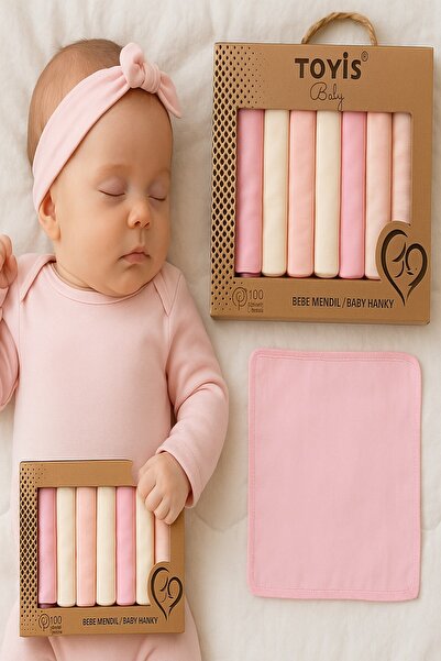 dinamik çocuk Baby Girl Boy 7-Pack Mouth Wipes 100% Cotton Newborn Baby Wipes 20Cmx20Cm Gift in Craft Box