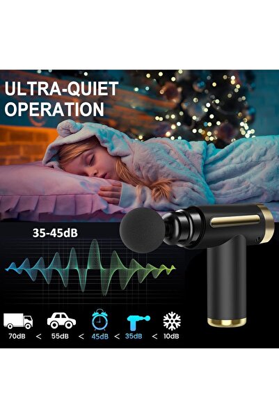 genernic SKY-TOUCH Massage Gun, Professional Muscle Percussion Massager, 6 Speeds, Compact Cordless (Black)