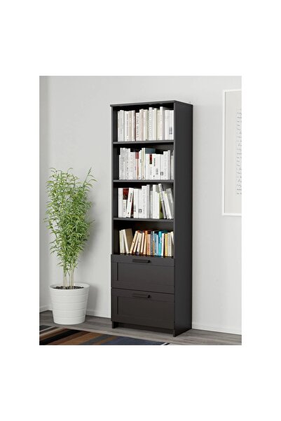 UZUNKAYA HOME BRIMNES Çekmeceli Kitaplık, Beyaz, 60x190 cm