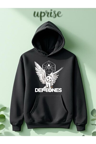 Vordevia Hanorac Deftones cu imprimeu din bumbac cu 3 fire O supradimensionat