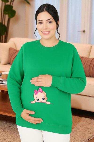 E-ROMA BASKILI HAMİLE SWEATSHIRT