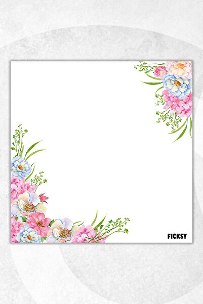 Ficksy Flower Memo Pad - 9*9 cm Size - 50 Sheets - Notepad - Memopad - Note Paper - to Do List - Notebook