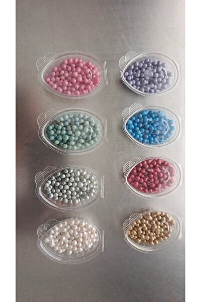 hediyehobihersey İnci Pasta Süsleme Şekeri 4mm 8 Farklı renk
