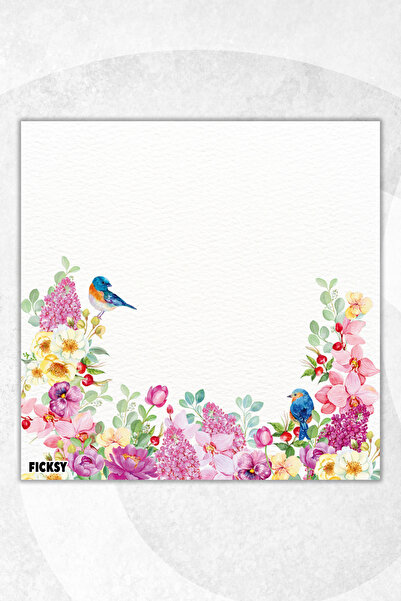 Ficksy Flower Memo Pad - 9*9 cm Size - 50 Sheets - Notepad - Memopad - Note Paper - to Do List - Notebook