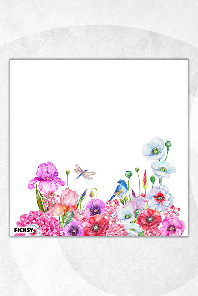 Ficksy Flower Memo Pad - 9*9 cm Size - 50 Sheets - Notepad - Memopad - Note Paper - to Do List - Notebook