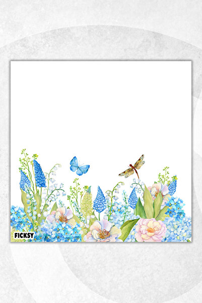 Ficksy Flower Memo Pad - 9*9 cm Size - 50 Sheets - Notepad - Memopad - Note Paper - to Do List - Notebook