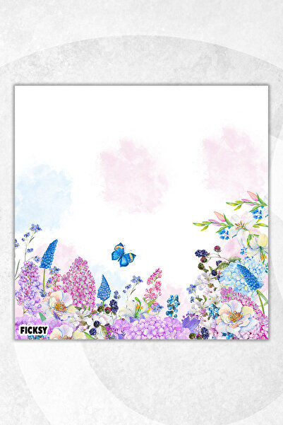 Ficksy Flower Memo Pad - 9*9 cm Size - 50 Sheets - Notepad - Memopad - Note Paper - to Do List - Notebook