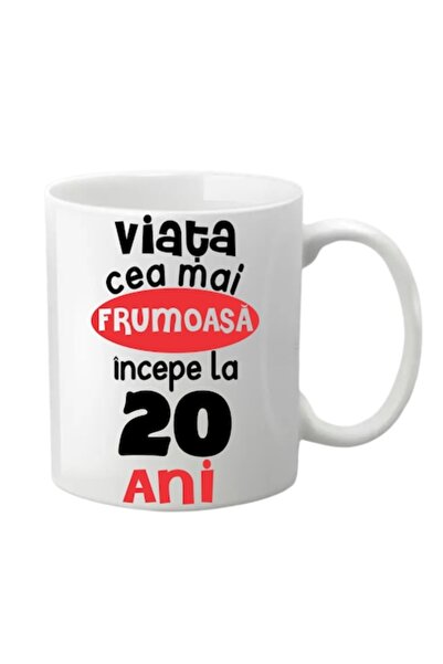 T&M Personalizare Cană personalizată - 20 de ani, „cea mai frumoasă viață înc...