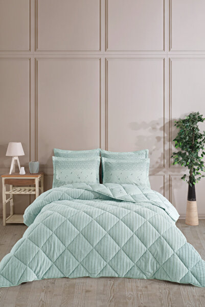 Otelonia Πάπλωμα King Size (Battal Boy) με ρίγες Jacquard Wellsoft + 2 Μαξιλαροθήκες με Κυματιστή Σχεδίαση