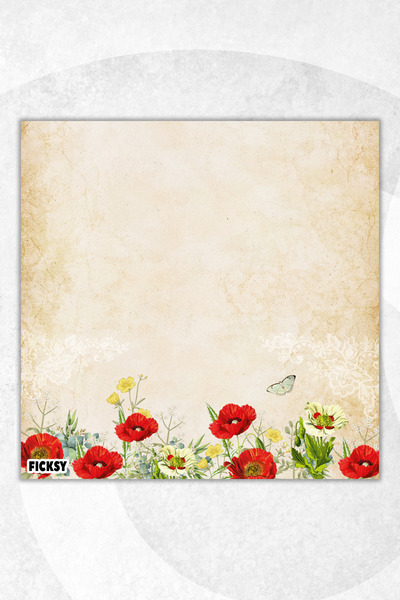 Ficksy مفكرة زهور - مقاس 9*9 سم - 50 ورقة - مفكرة - مذكرة - ورق ملاحظات - قائمة المهام - دفتر ملاحظات