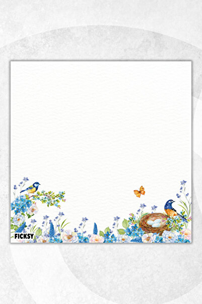 Ficksy Flower Memo Pad - 9*9 cm Size - 50 Sheets - Notepad - Memopad - Note Paper - to Do List - Notebook