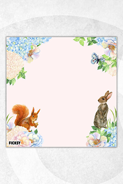 Ficksy Flower Memo Pad - 9*9 cm Size - 50 Sheets - Notepad - Memopad - Note Paper - to Do List - Notebook