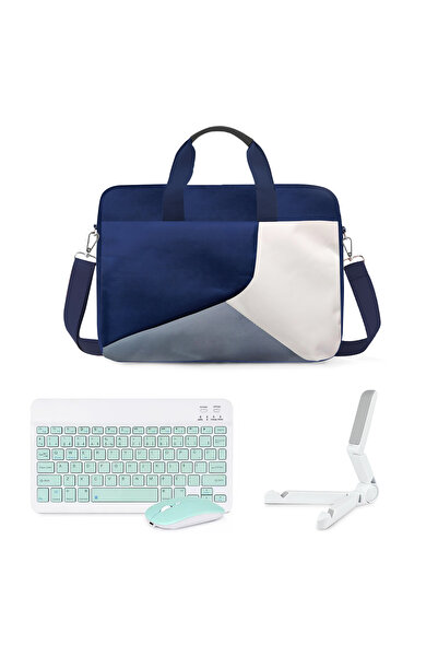 Microcase Lenovo Yoga Tab Plus 12.7 inch Macbook Çantası+Türkçe BT Klavye+Mouse+Tablet Standı Yeşil AL5162
