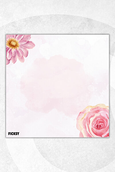 Ficksy Flower Memo Pad - 9*9 cm Size - 50 Sheets - Notepad - Memopad - Note Paper - to Do List - Notebook