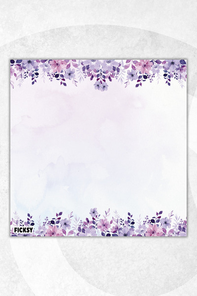 Ficksy Flower Memo Pad - 9*9 cm Size - 50 Sheets - Notepad - Memopad - Note Paper - to Do List - Notebook