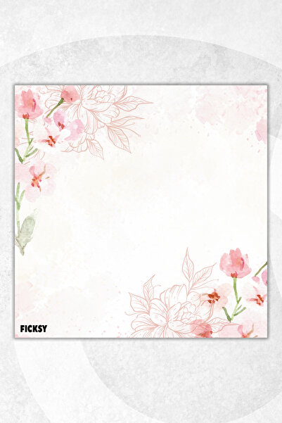 Ficksy Flower Memo Pad - 9*9 cm Size - 50 Sheets - Notepad - Memopad - Note Paper - to Do List - Notebook