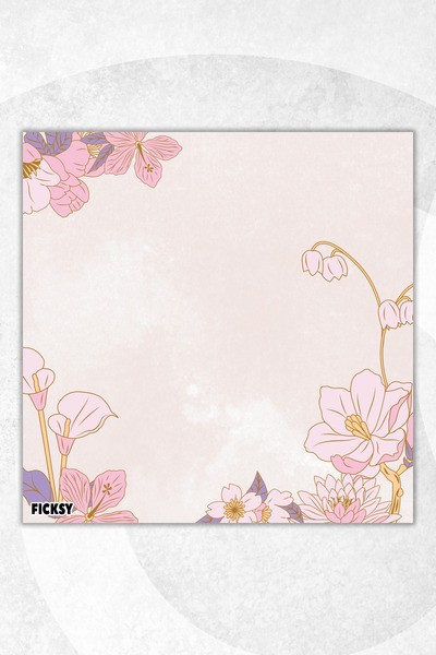 Ficksy Flower Memo Pad - 9*9 cm Size - 50 Sheets - Notepad - Memopad - Note Paper - to Do List - Notebook