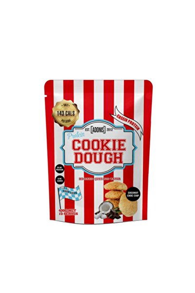 Adonis Gear عجينة كوكيز البروتين، رقائق جوز الهند والشوكولاتة، 400 غرام، البر...